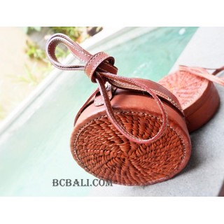 large size circle full leather sling bags  bali